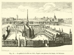 The Palace of the City i 1660, fra en gravering fra tiden, af Boisseau af French School