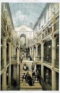 Passagen Pommeraye i Nantes - litografi af French School