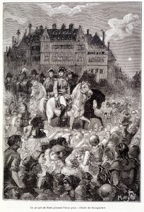 Indbyggerne i Paris tager Venus for "Bonapartes stjerne" - i "Les terres du ciel" af Camille Flammarion, ed. Marpon  Flammarion, Paris af French School