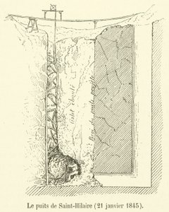 Brønden i Saint-Hilaire, 21. januar 1845 (gravering) af French School