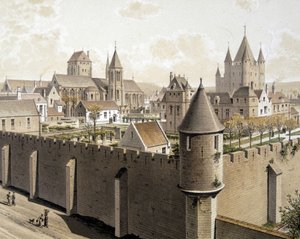 Le templet de Paris et la rue Royale, sd. 1600-tallet - i "Paris gennem tiderne: le tempel et la rue Royale", slutningen af det 19. århundrede af French School