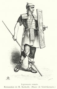 Legionær romain (gravering) af French School