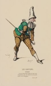 Les Contens, Nivelet (farvet gravering) af French School