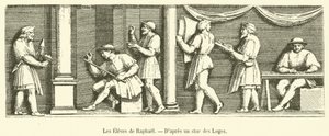 The Students of Raphael (gravering) af French School