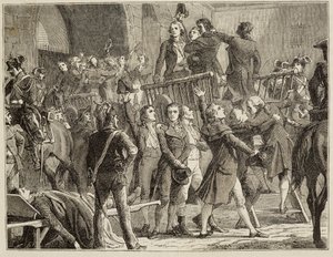 Girondinerne afgår til skaftet - i ""Histoire de France"" af Henri Martin af French School