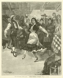 Gitanos i Spanien (gravering) af French School