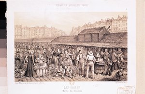 Les Halles, 1855 af French School