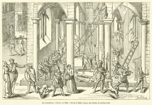 Ikonoklasterne, i Antwerpen, i 1566 (gravering) af French School