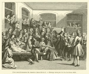 Kramperne på Saint-Medard-kirkegården (gravering) af French School