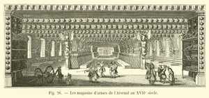 Arsenalets våbenlagre i det 17. århundrede af French School