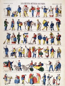Les petits metiers de Paris, billede af Epinal fra det 19. århundrede (gravering) af French School