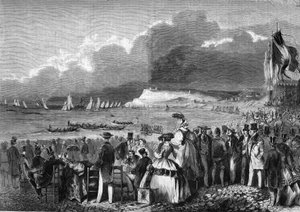 Regattaerne i Le Havre i 1857. af French School