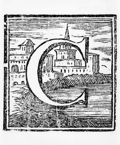 Bogstav C, i Lencyclopédie, 1. udgave, 1752 af French School
