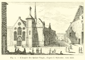 Quinze-Vingts hospice, efter I Sylvestre, omkring 1546 af French School
