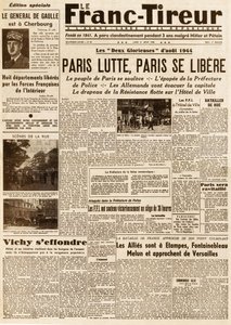 Liberation of Paris - FRANC TIROUR nummer 38 af 21. august 1944 - Paris-kampe, paris ce libere af French School
