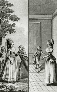 Libertinage - i "Historie dag for dag om en kvinde fra den franske republik", Restif de La Bretonne (1734-1806), Genève 1791-1794. af French School