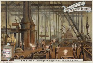 Liebig-kort med jernindustrien af French School