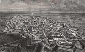 Lille by i Nordfrankrig - indgravering i “La France illustree: geographie, histoire, administration statistique” af V.A. Malt-brun. 1884 af French School