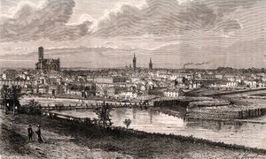 Limoges - Haute-Vienne - indgravering i "La France illustree: geografi, historie, statistisk administration" af V.A. Malt-brun. 1884 af French School