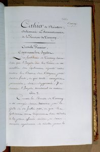 Liste over klager og krav rettet til kong Louis XVI (1754-93) af sognet Taverny, april 1789 af French School