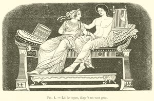 Daybed (gravering) af French School