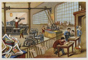 Litografi af French School