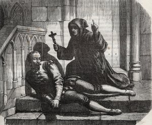 Låst inde i Tower of London kom han kun ud for at bestige stilladset: Kansler Thomas More (1478-1535) i fængsel, fordi han nægtede at give det kongelige segl til kong Henrik VIII (1491-1547) ægteskab med Anne de Boleyn (Anna eller Ann Bolin og Anne Bull af French School