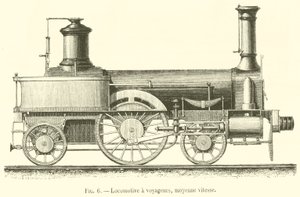 Passagerlokomotiv, medium hastighed (gravering) af French School