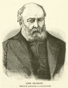 Lord Salisbury, britisk premierminister (gravering) af French School