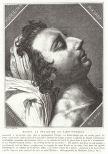 Louis-Michel le Peletier, Marquis de Saint-Fargeau, fransk revolutionær politiker, 1793 af French School