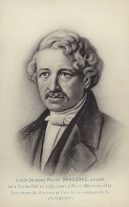 Louis Daguerre (1787-1851), fransk fotografisk pioner (litho) af French School