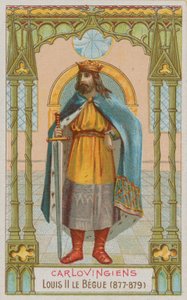 Ludvig II, karolingisk konge af Frankrig fra 877-879 af French School