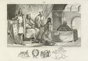 Louis II, King of Italy and Holy Roman Emperor  af French School