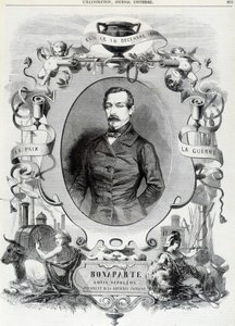 Louis Napoleon Bonaparte (Louis-Napoleon III), præsident for Den Franske Republik - Ill. af French School