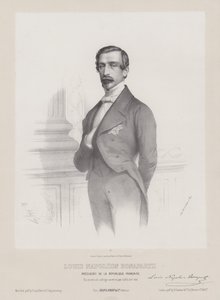Louis Napoleon Bonaparte, præsident for den franske republik, ca. 1848 (litografi) af French School