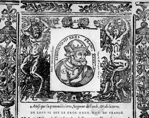 Louis VI Le Gros - i "Portrætter af Frankrigs konger" af French School