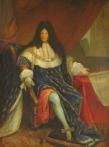 Ludvig XIV (1638-1715) Holder en plan for Maison Royale de Saint-Cyr