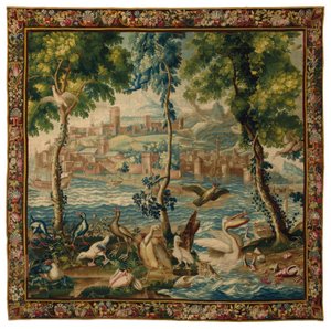 Louis XIV Beauvais "ports de mer" tapestry, c.1700dani af French School