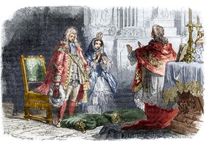 Ludvig XIV gifter sig med Francoise d? Aubigne, Marquise de Maintenon (vinter 1683/84) - Hemmeligt ægteskab mellem kong Ludvig XIV (1638-1715) og Francoise d
