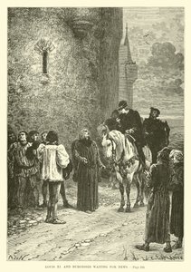 Louis XI og Burgesses venter på nyheder af French School