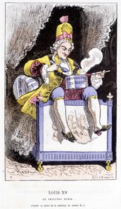 Louis XV - i "" History of France Tintamarresque"" af Touchatout af French School