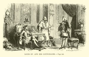 Ludvig XV og hans rådmænd af French School