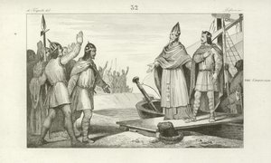 Louis dOutremer returns to France to claim the throne, 936  af French School