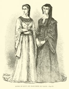 Louise af Savoyen og Marguerite de Valois af French School
