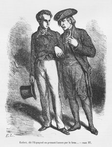 Lucien de Rubempre og Carlos Herrera, illustration fra 