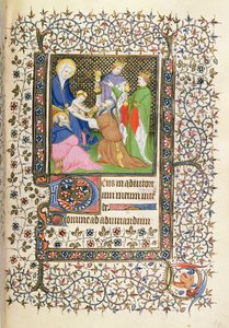 MS.McClean.80.f69r Tilbedelse af Magi, franske Horae af French School