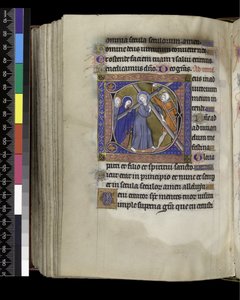 MS 300 f.212v, Terce, fra Isabella fra Frankrigs Psalter and Hours, Paris, c.1265-70 (pen & blæk og tempera på pergament) af French School