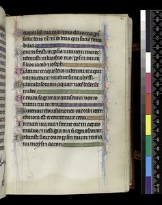 MS 300 f.82r, fra Psalter and Hours of Isabella of France, Paris, c.1265-70 (pen & blæk og tempera på pergament) af French School