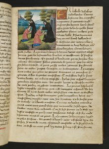 MS Hunter 252 016r Side fra Hundred New News, c.1461-62 af French School