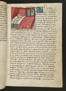 MS Hunter 252 018r Side fra Hundred New News, c.1461-62 af French School